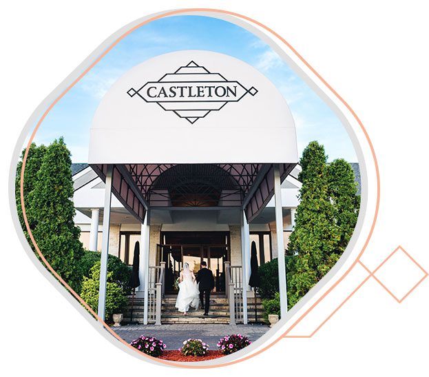 Waterfront Wedding Location - Castleton Banquet and Event center front entrance sign - Windham NH